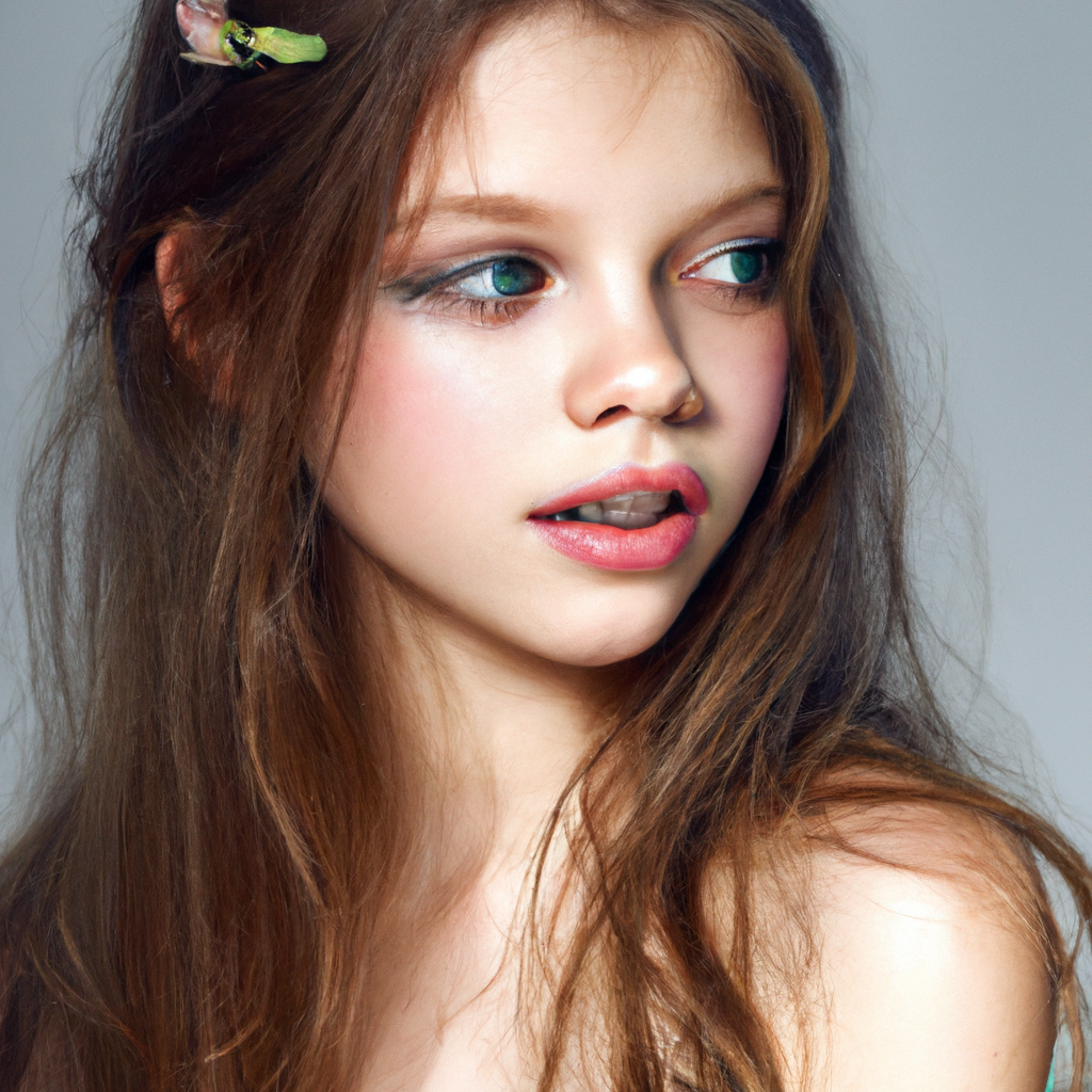 After retouching portrait with balanced skin tone and clean background