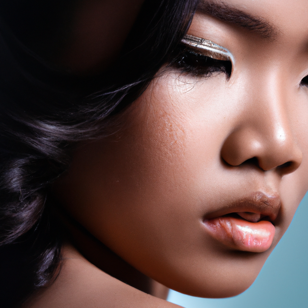 Studio headshot with soft gradient background and crisp eyes