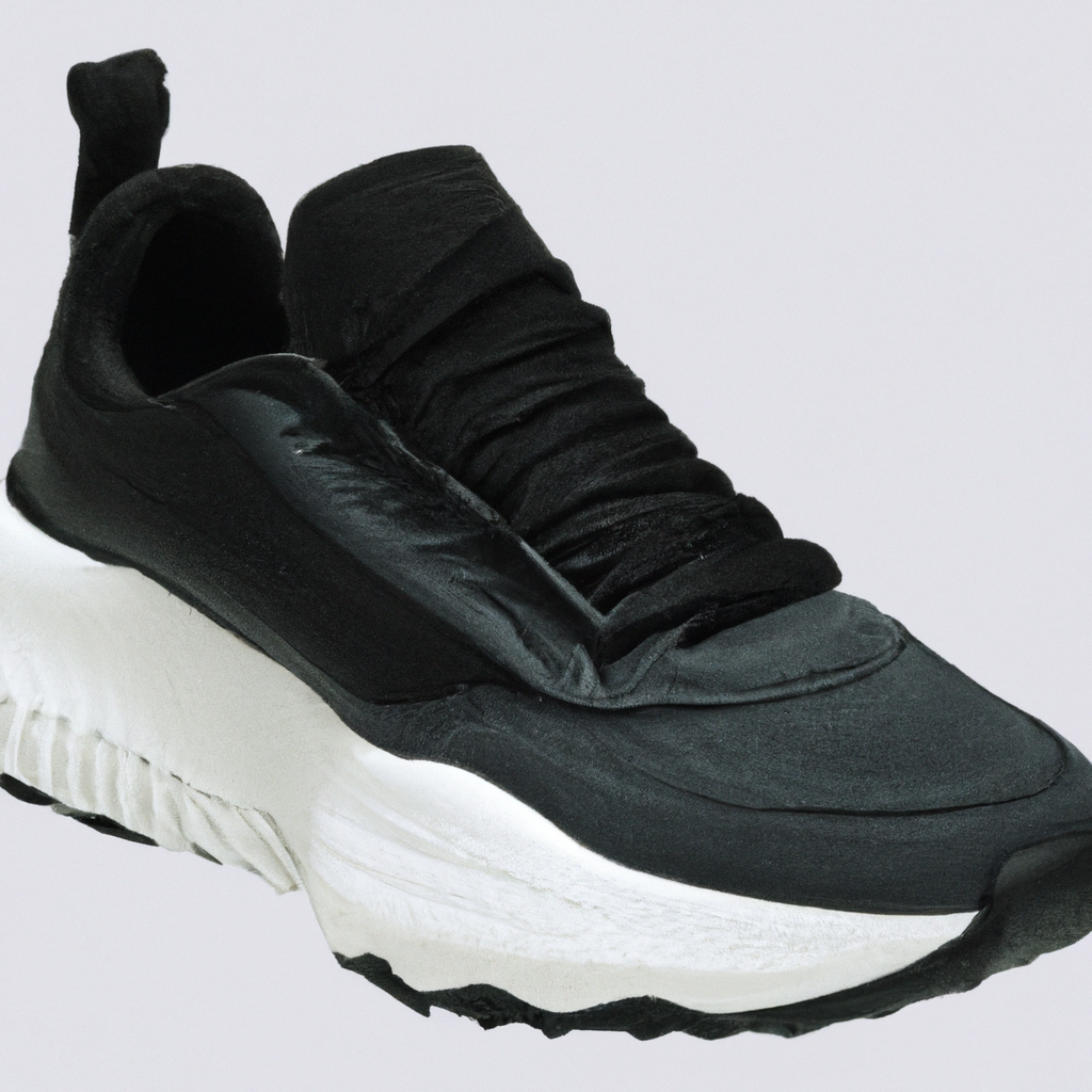 Floating sneaker with controlled shadows on clean background